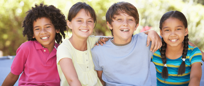 Group of young children