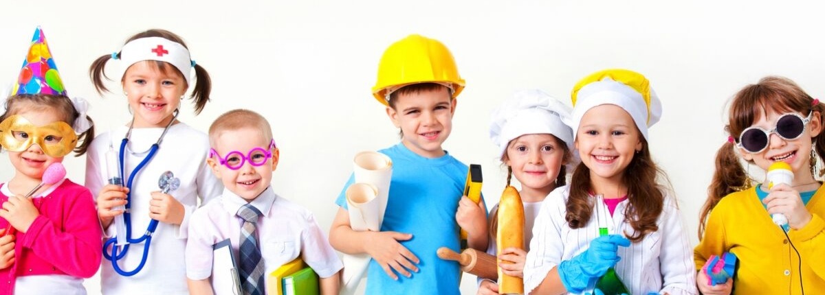 school children playing different professions