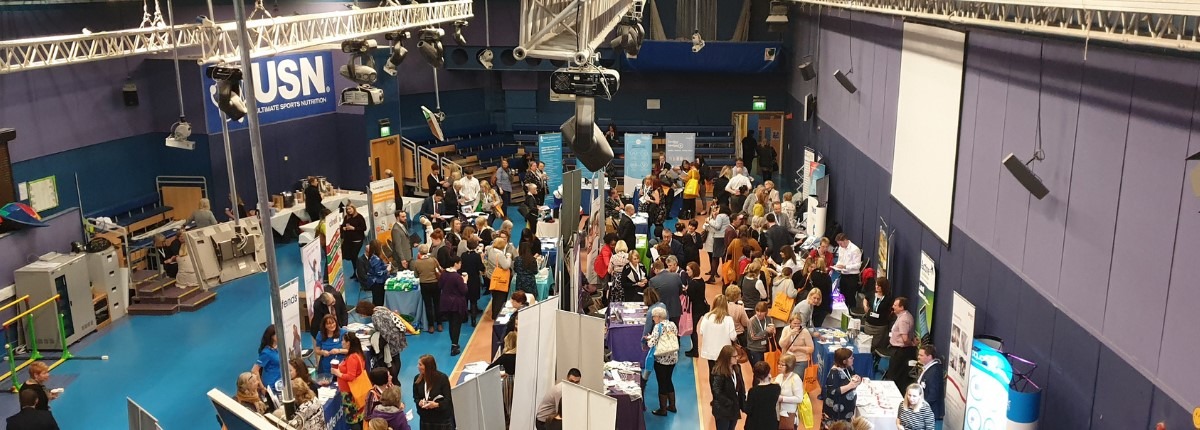 hall full of exhibitors