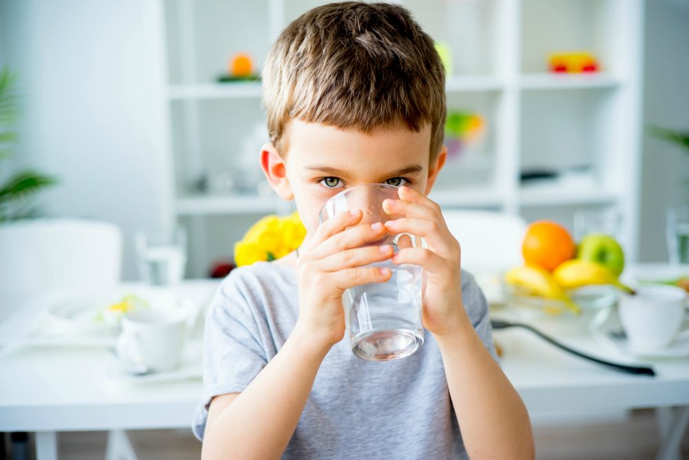 boy drinking water