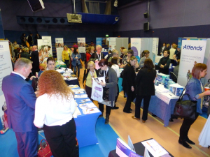 crowd of visitors at bladder and bowel symposium