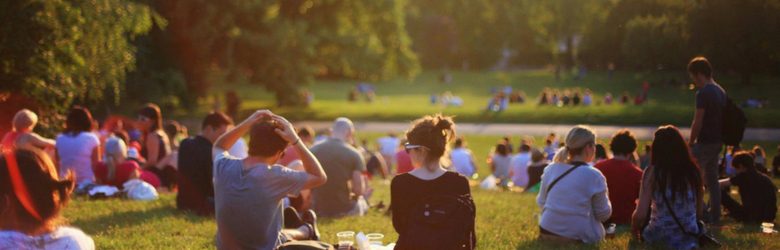 young people during summer in the park