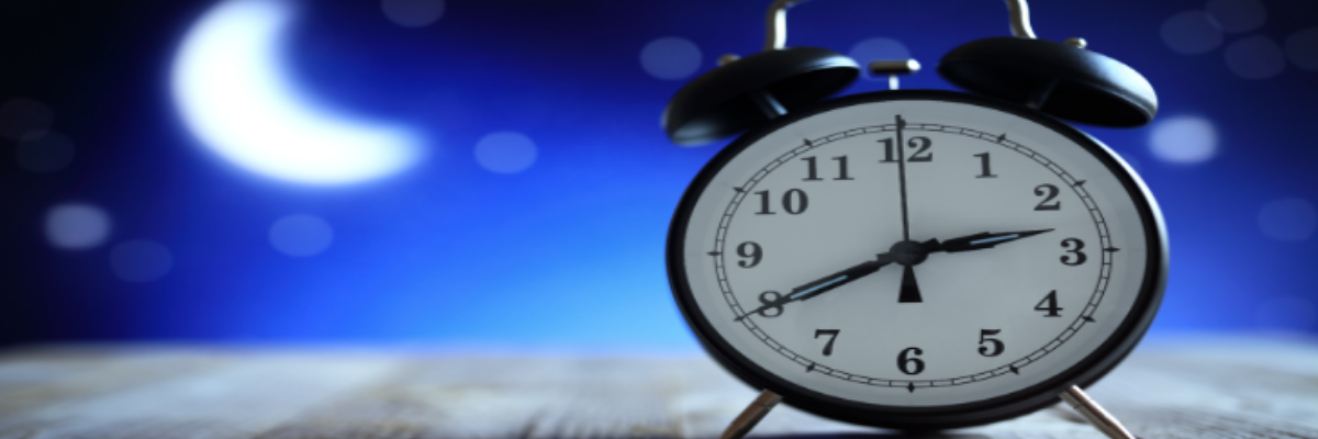 clock and moon light background