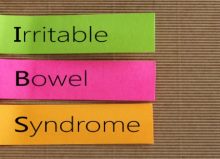 irritable bowel syndrome written on sticky notes