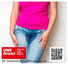urinary incontinence and urethral bulking research study contact details: Suzanne2.davis@live.uwe.ac.uk and QR code