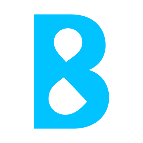 Bladder & Bowel UK's logo is a blue letter 'B'